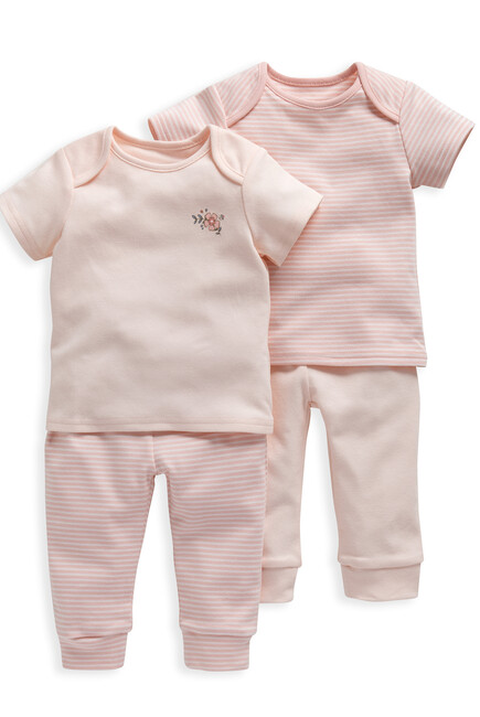 Pink Stripe Pyjamas 2 Pack