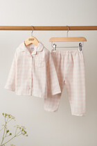 Pink Gingham Woven Pyjamas