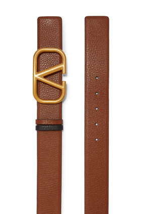  VLogo Signature Buckle Leather Belt