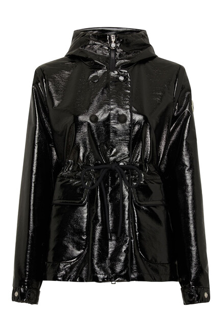 Agnou Faux Patent-Leather Parka