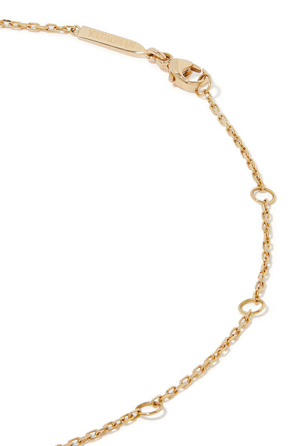 Tiger’s Eye Chakra Necklace, 18k Yellow Gold & Diamonds