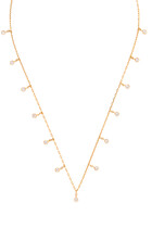 Yellow Gold Sparkle Round Necklace