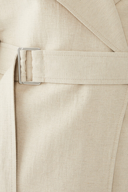 Signature Linen-Blend Coat