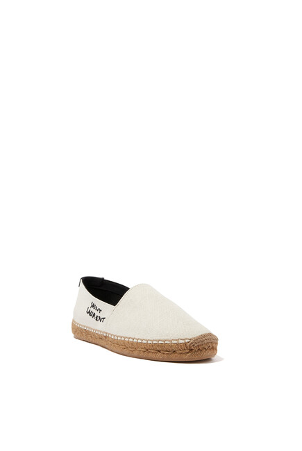 Logo Embroidered Canvas Espadrilles