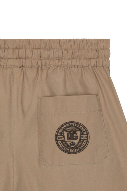 Kids Logo-Embroidered Cotton Shorts