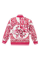 Kids Majolica-Print Zip-Up Jersey Sweatshirt