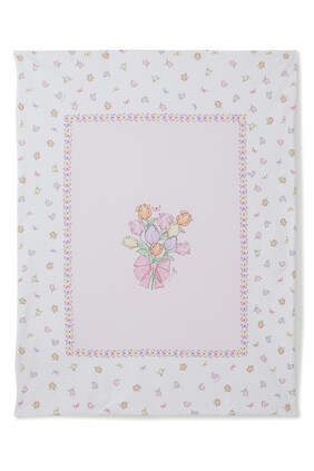 Kids Floral Print Cotton Baby Blanket