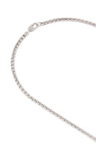 Sennit Catena Beaded Necklace, Rhodium-plated Sterling Silver & Botswana Agate