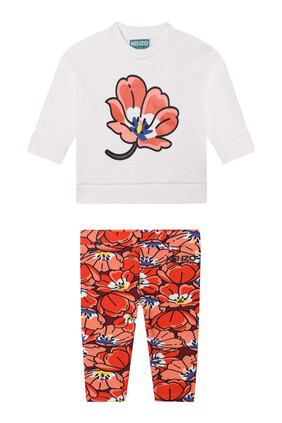 Kids Floral T-Shirt & Leggings Set