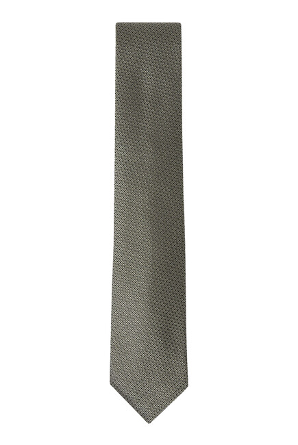 Silk Tie In Structured Jacquard