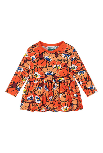 Kids Floral-Print Long-Sleeved Top