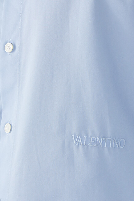 Valentino Garavani Long Sleeve Logo Polo Shirt