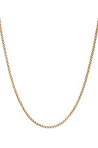 Box Chain Slider Necklace, 18K Yellow Gold