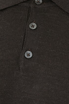 Long-Sleeve Knit Polo Shirt