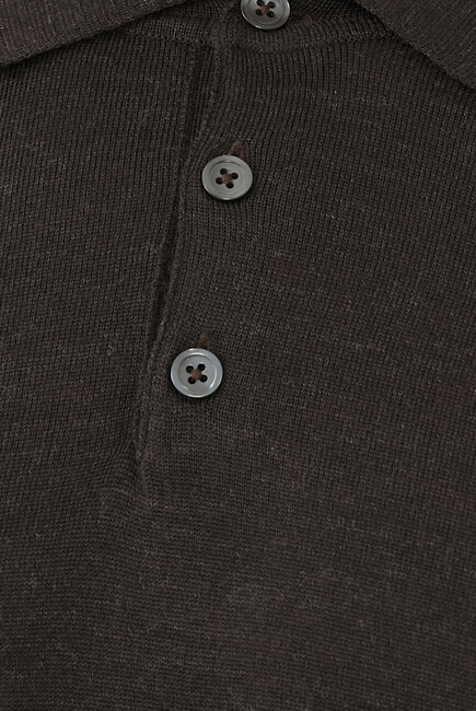 Long-Sleeve Knit Polo Shirt