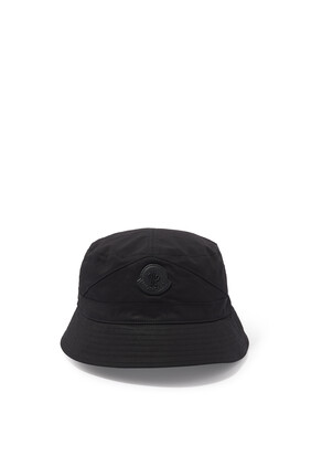 Logo Patch Cotton Bucket Hat