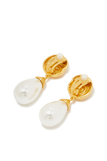 Delia 24K Gold-Plated Pearl Earrings