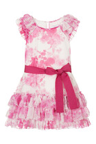 Kids Floral Tiered Chiffon Dress