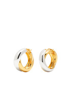 Lucy Williams Chunky Entwined Hoops, 18k Recycled Gold-Plated Brass, Rhodium-Plated Brass