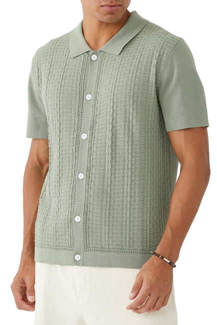 Links Knitted Cotton Shirt