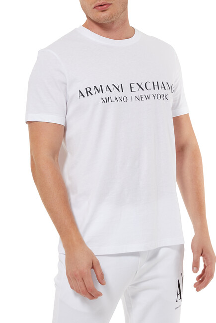 Buy Armani Exchange ARMANI EXCHANGE REGULAR SS TSHIRT:GREEN GABLES:L for  Mens | Bloomingdale's KSA