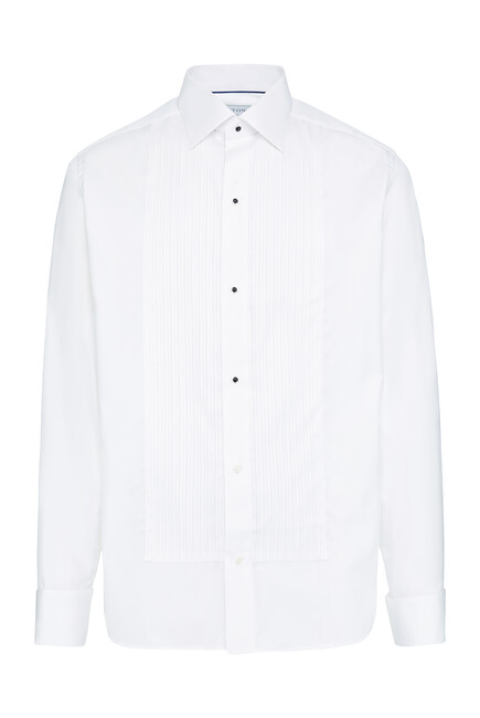 Slim Fit Plissé Evening Shirt