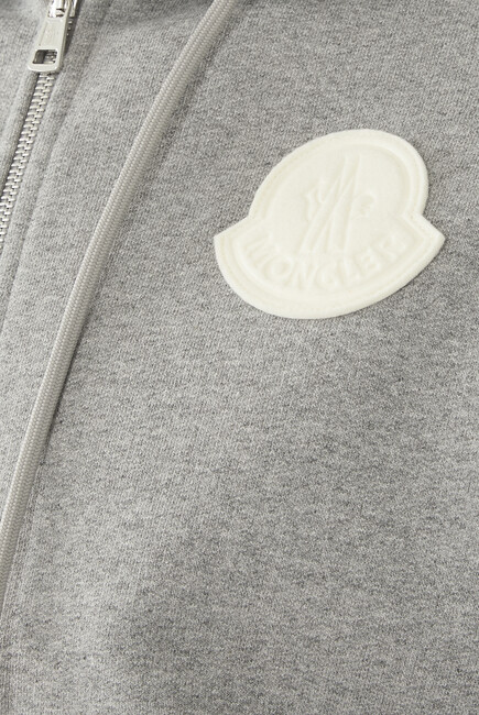 Logo Patch Zip-Up Sweatshirt