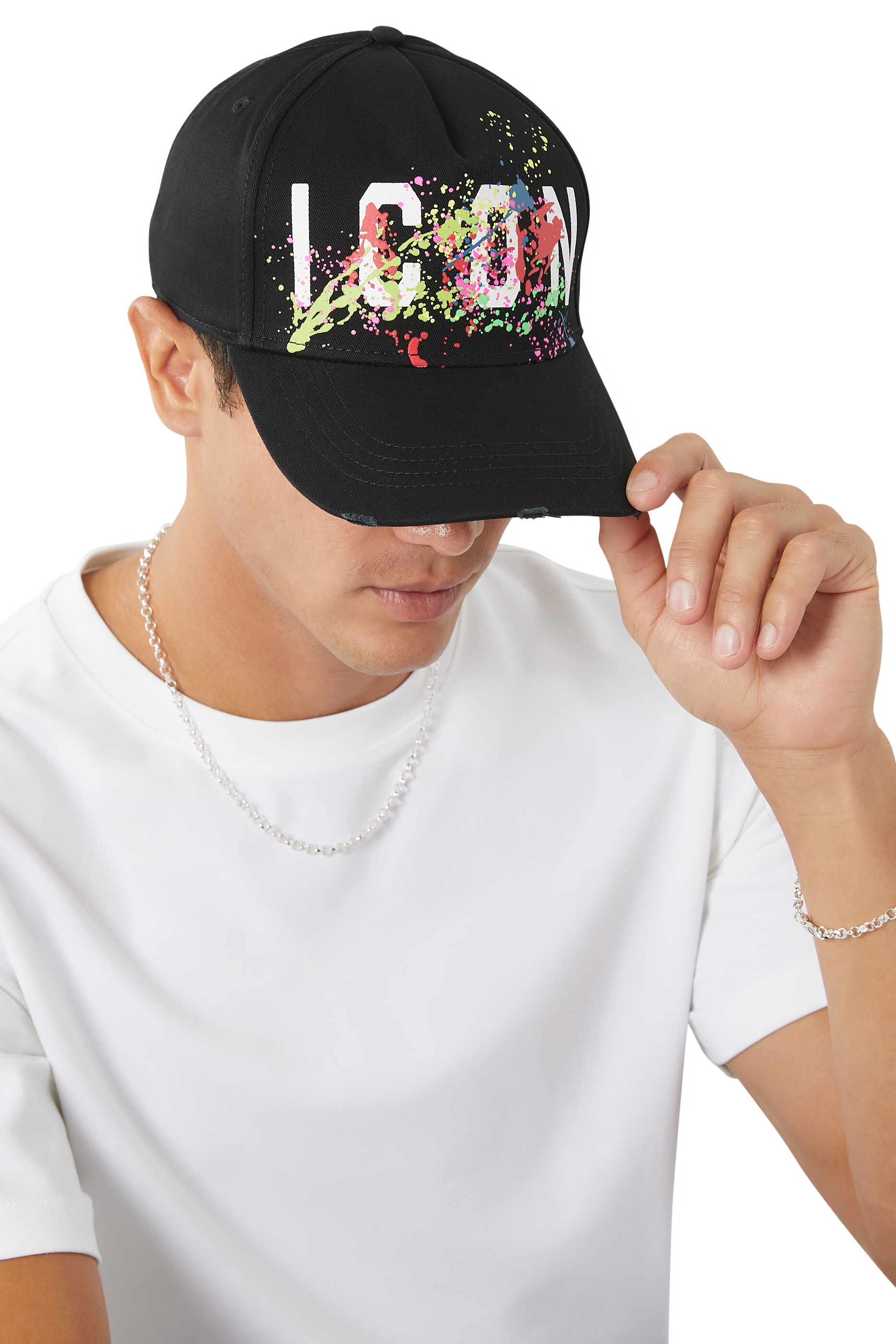 Dsquared hat clearance paint splatter