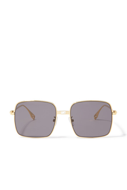 Gold Square Frame Sunglasses