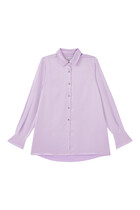 Long-Sleeve Satin Shirt