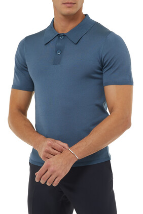 Pointed-Collar Polo Shirt