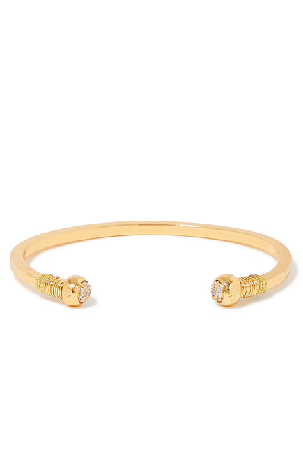 Sari  Bracelet, Gold-Plated Metal, Crystal & Acetate