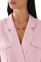 Pave Heart Bib Necklace