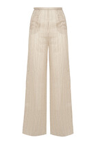 Seine Pinstripe Wide-Leg Pants