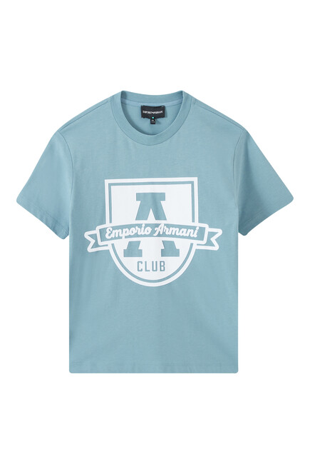 Kids Logo Crest Cotton T-Shirt