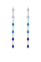 Blue Ombre Earrings, 18k White Gold & Diamonds