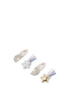 Kids Rainbow Star Mini Clips, Set of 4