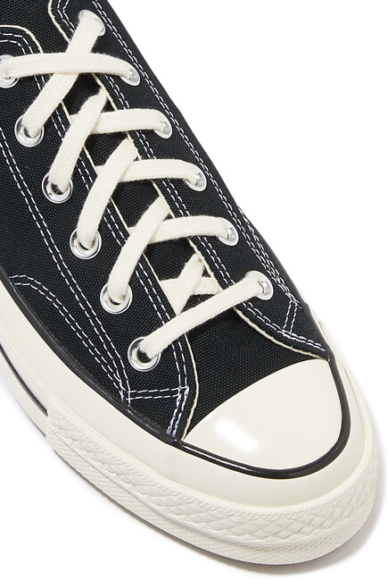 CHUCK 70 CANVAS LOW TOP SNEAKERS:BLK:4