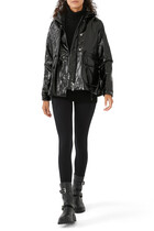 Agnou Faux Patent-Leather Parka