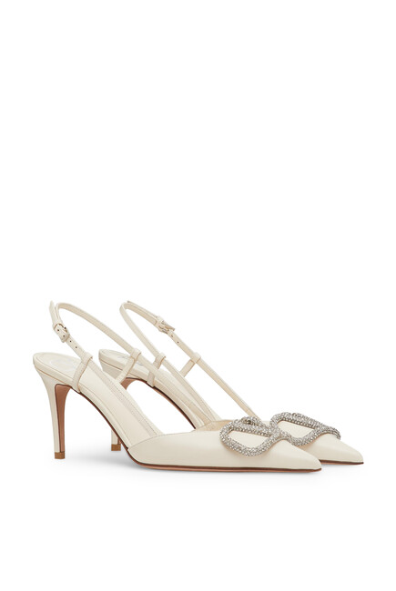 Valentino Garavani VLogo Signature 80 Slingback Pumps