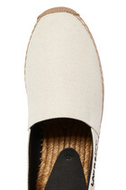 Logo Embroidered Canvas Espadrilles