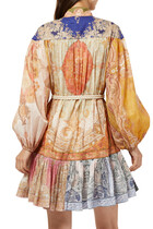 Anneke Spliced Lantern Mini Dress
