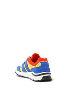 Kids Velcro Logo Leather Sneakers