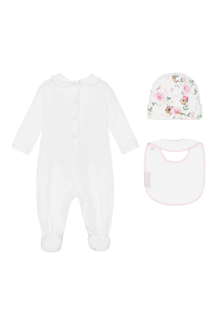 Kids Floral Cotton Suit, Set of Three