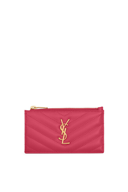 Monogram Fragments Zip Card Case