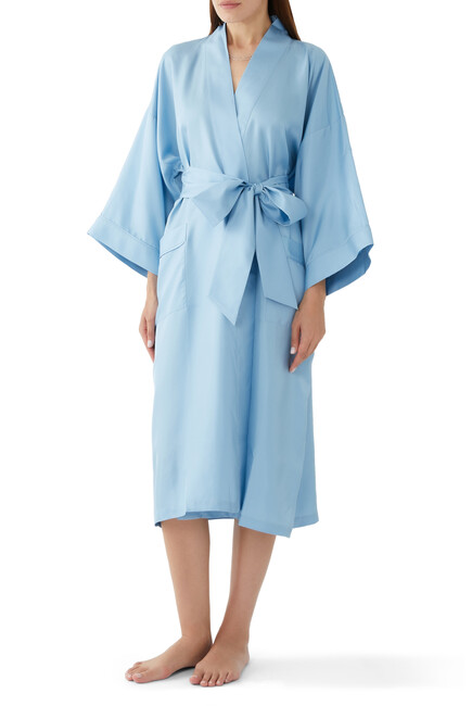 Sabine Powder Silk Robe