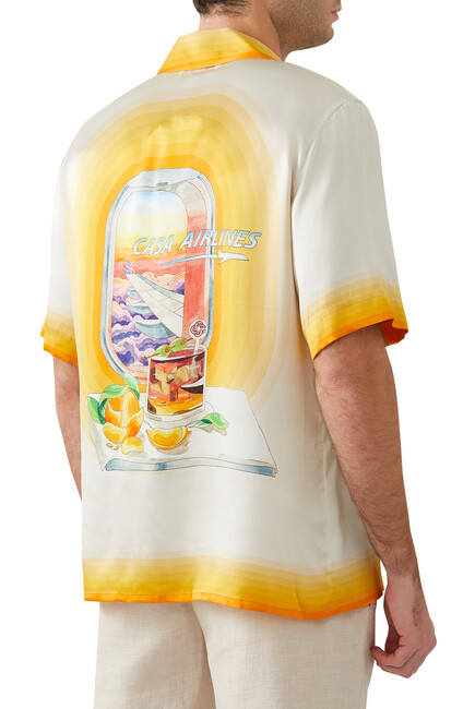 Panoramique Print Silk Shirt