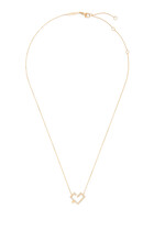 Diamond Hubb Necklace with Gold Dot, Yellow Gold