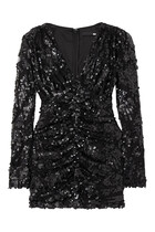 Sequin V Neck Mini Dress