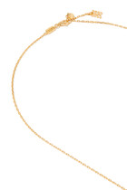 N Letter Pendant Necklace, 18k Yellow Gold with Diamonds & Enamel